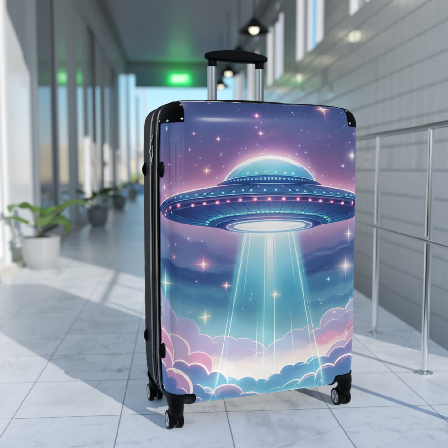 UFO Suitcase & Travel Bag - Blue / Purple