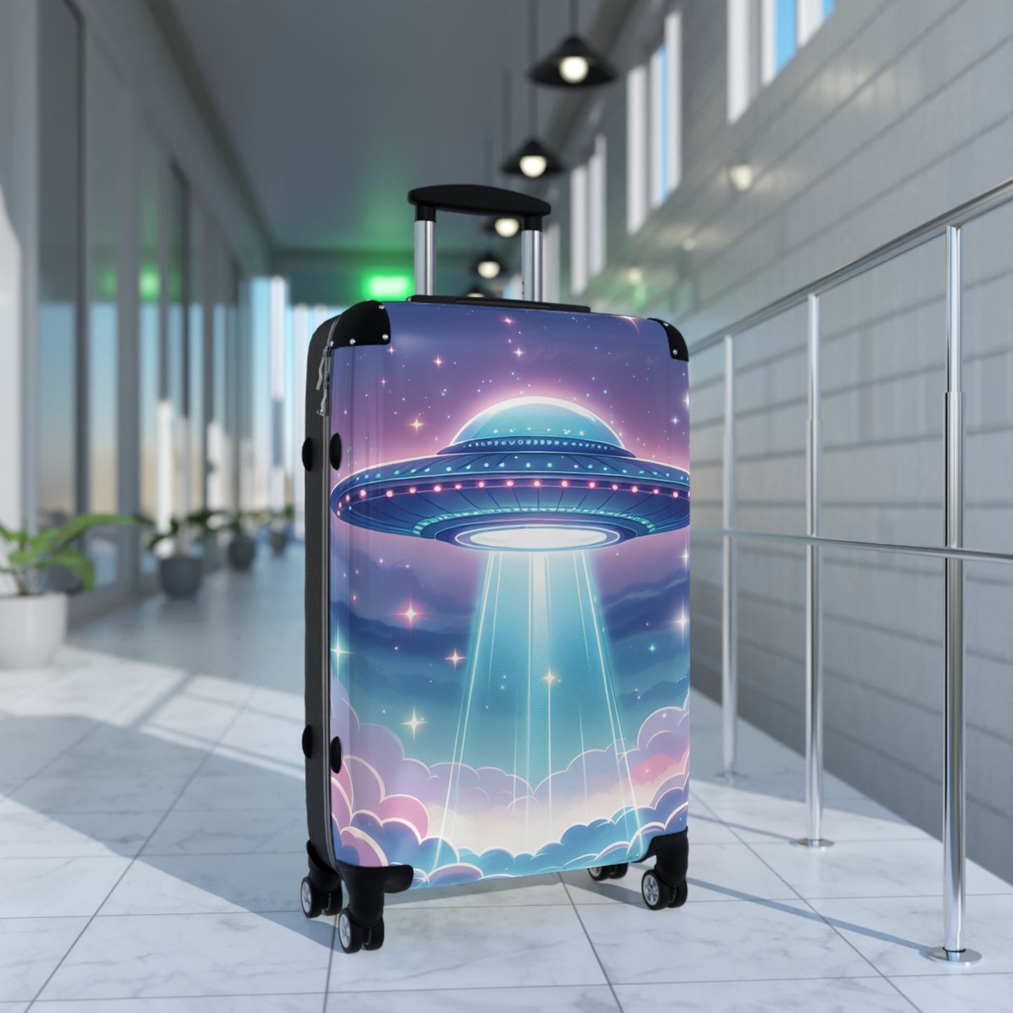UFO Suitcase & Travel Bag - Blue / Purple