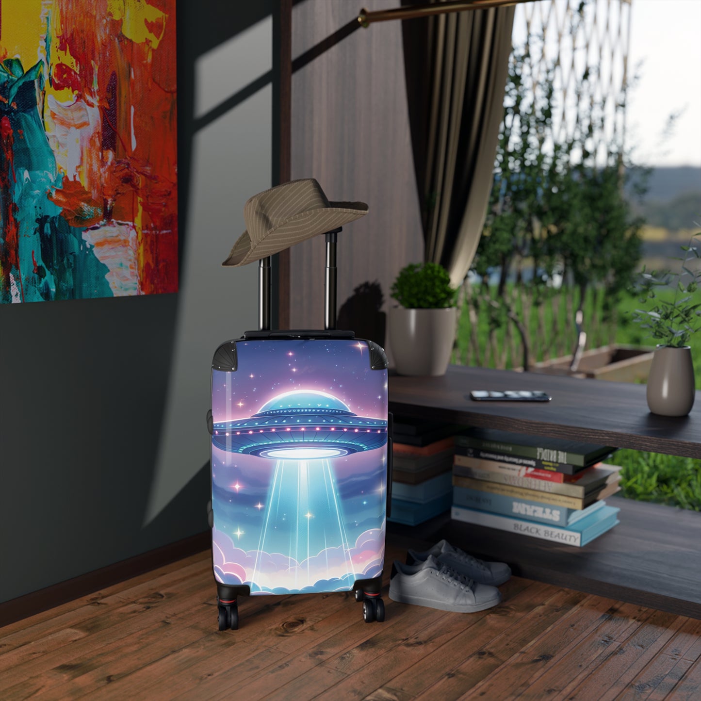 UFO Suitcase & Travel Bag - Blue / Purple