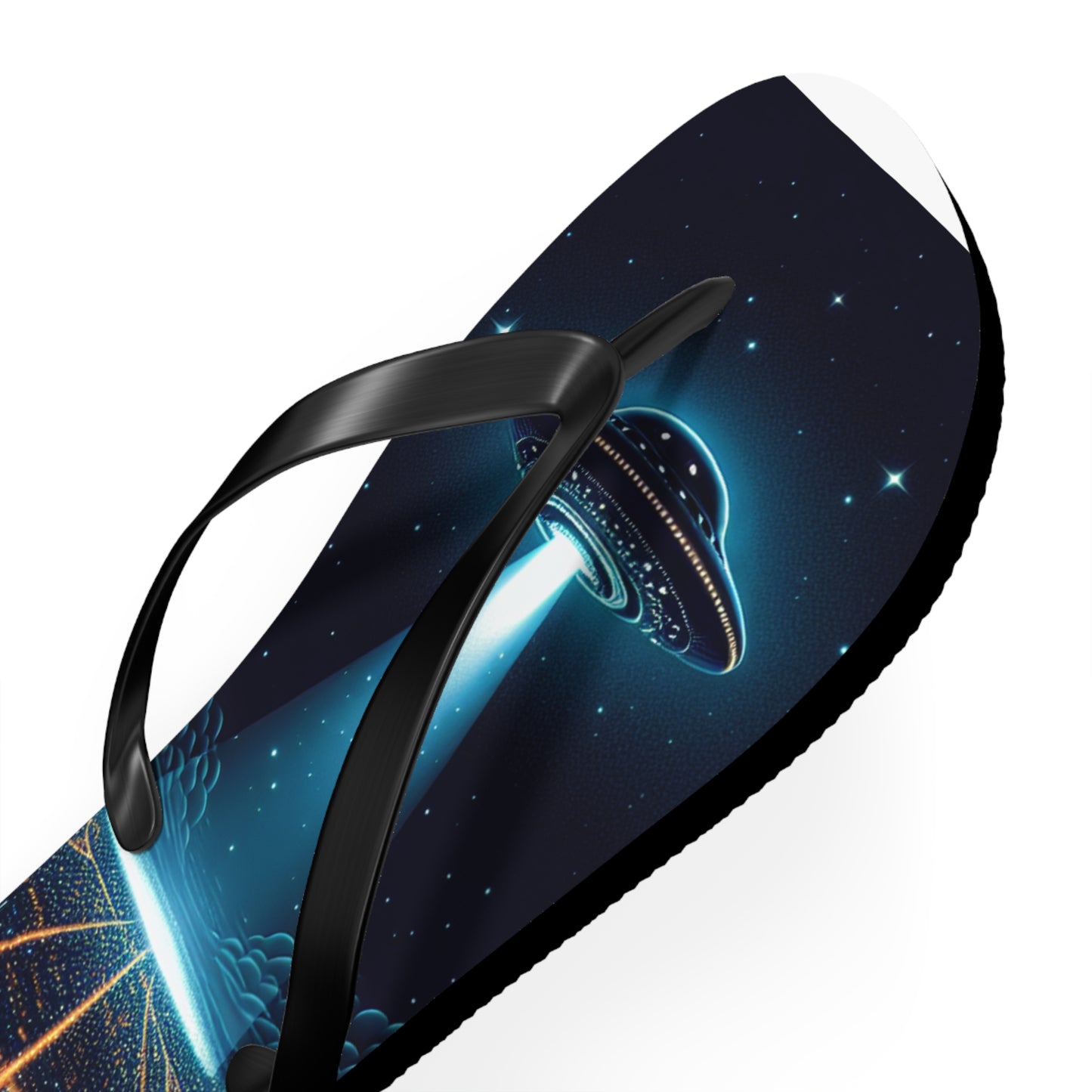 UFO Flip Flops - Black Mens Flip Flop's Thongs