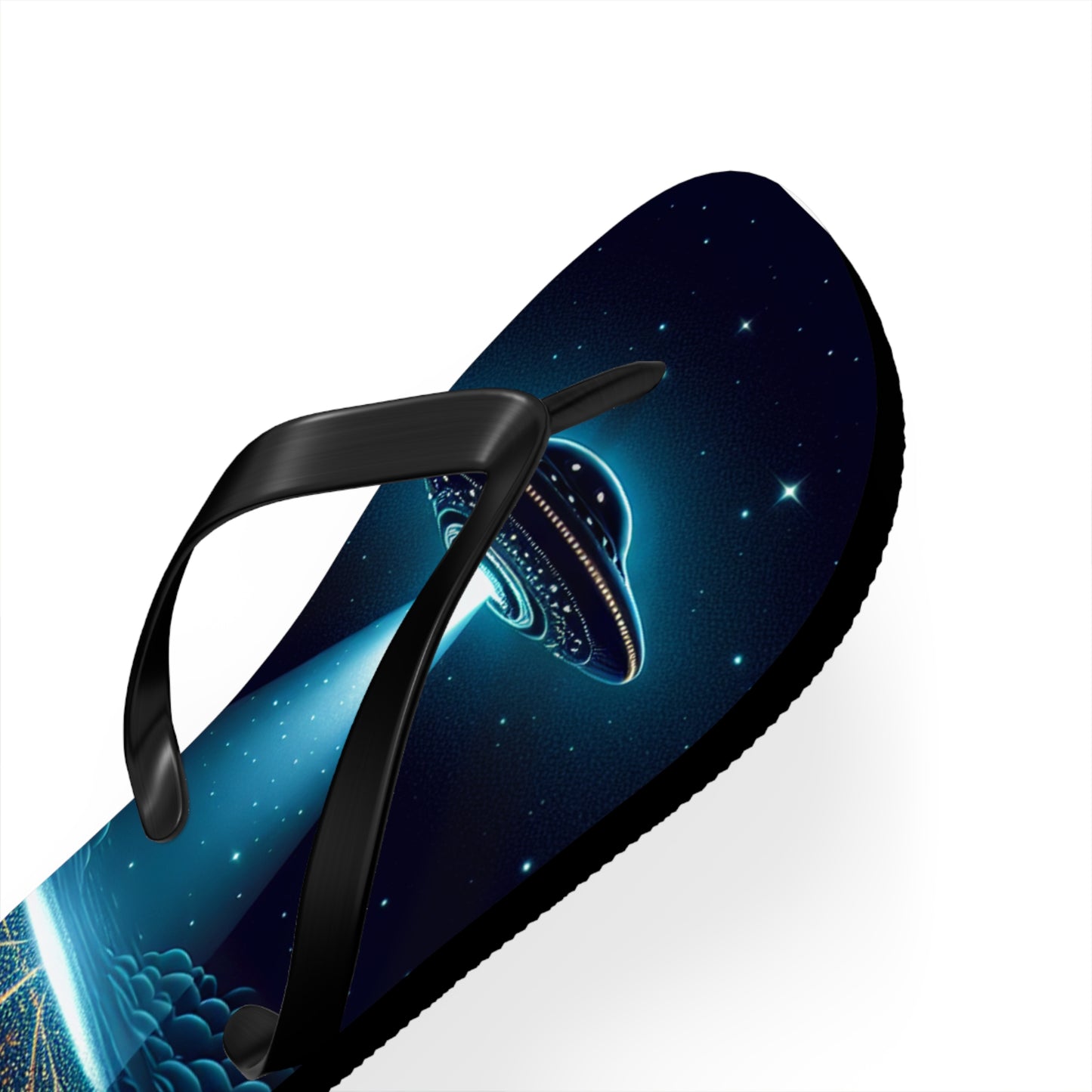 UFO Flip Flops - Black Mens Flip Flop's Thongs