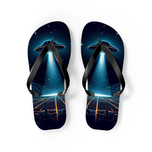 UFO Flip Flops - Black Mens Flip Flop's Thongs