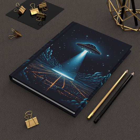 UFO Notebook - Hardcover Journal Matte - UFO Gift