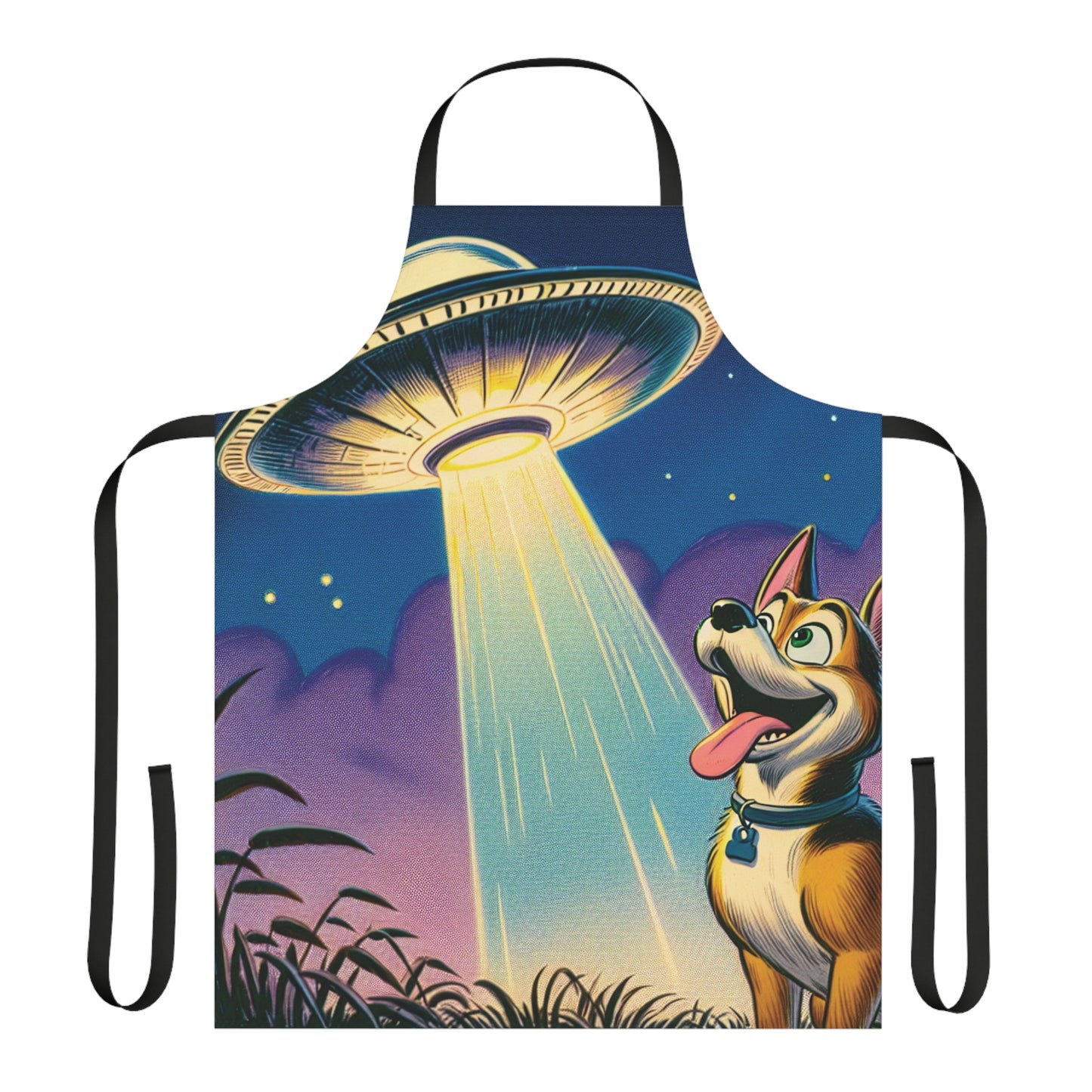 UFO Dog Apron, Apron Gift, UFO Gift, Dog Mom Dad Gift, Mens Apron, Womens Apron, Kitchen Gift, Baking Cooking Apron, Cosmic Aprons, Aliens