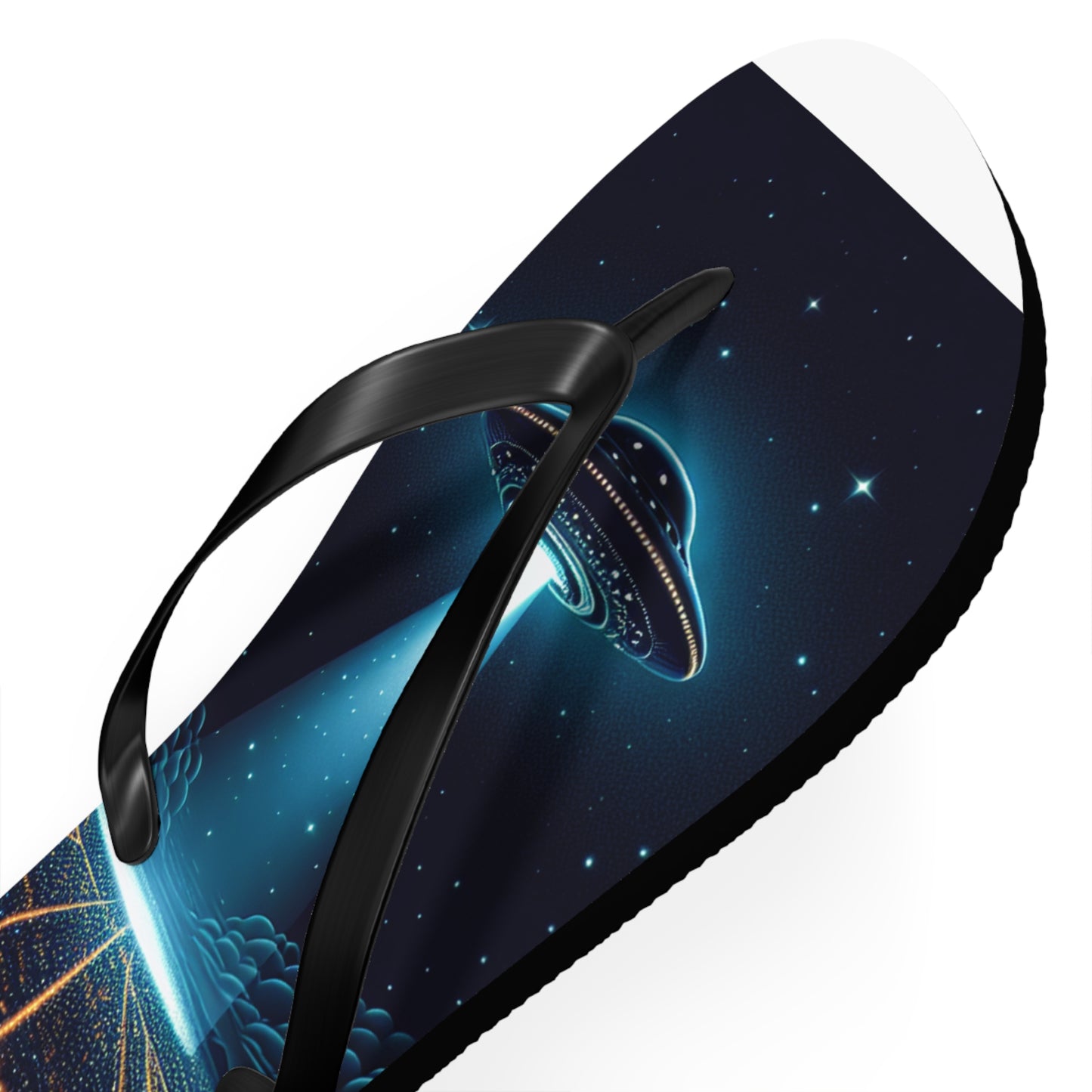 UFO Flip Flops - Black Mens Flip Flop's Thongs