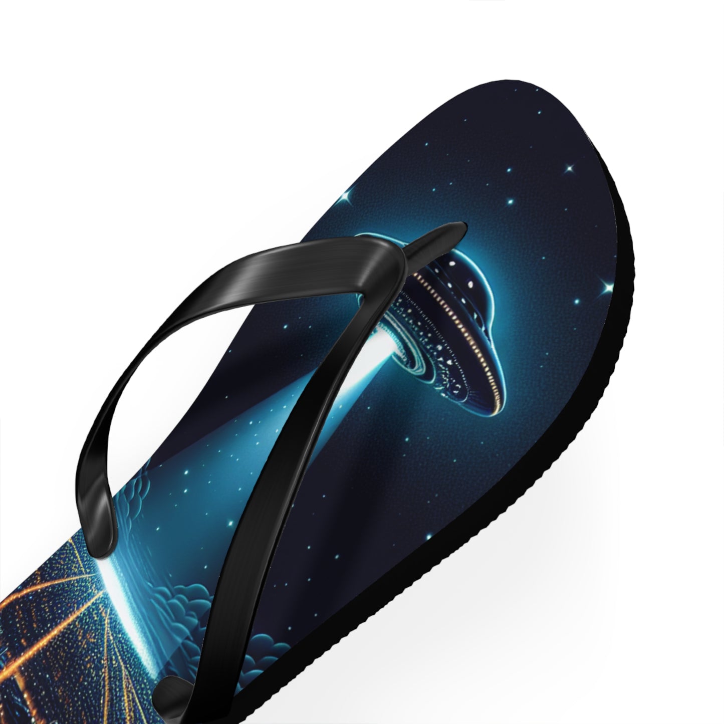 UFO Flip Flops - Black Mens Flip Flop's Thongs